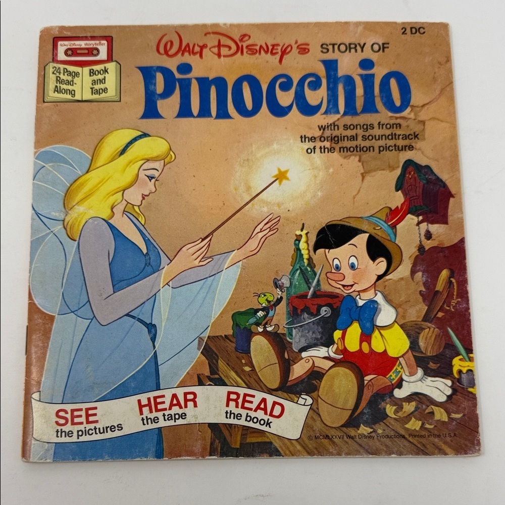 Vintage MCM Disney's Story of Pinocchio 24 page Book BOOK ONLY